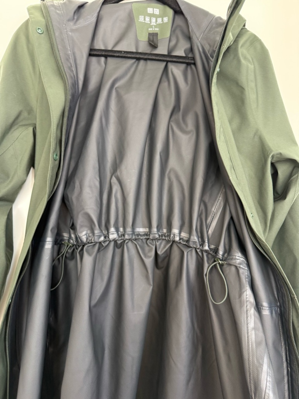 Uniqlo Olive Green Hooded Trench Coat - Picture 5 of 5